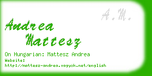 andrea mattesz business card